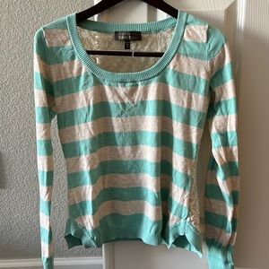 Charlotte Tarantola long sleeved sweater with lace back, size Medium